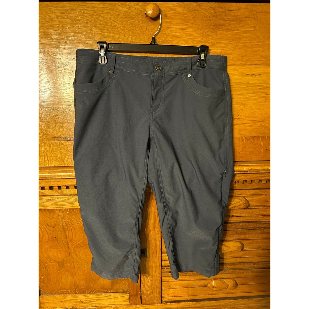Kuhl Gray Trekr Kapri Hiking Pants Granola Gorpcore Outdoor Crop Capri Utility
